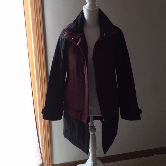 prAna Caprise Redberry Convertible Coat Sz XS - Picture 5 of 9